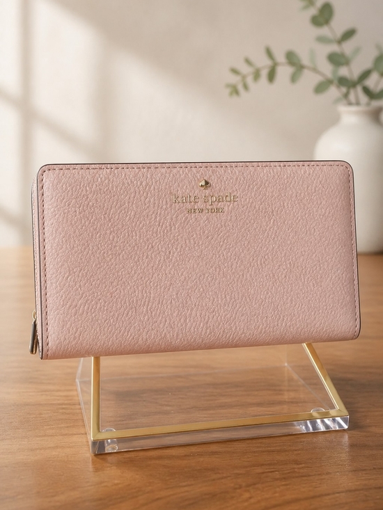 kate spade Handbags - Kate Spade Pink Saffiano Leather Wallet